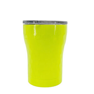 SIC Cup 12 oz Neon Yellow Dimpled Golf